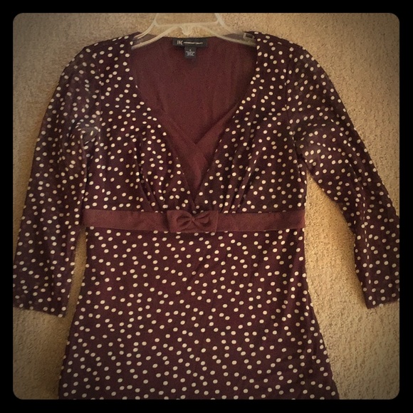 INC International Concepts Tops - I.N.C. Brown & cream top